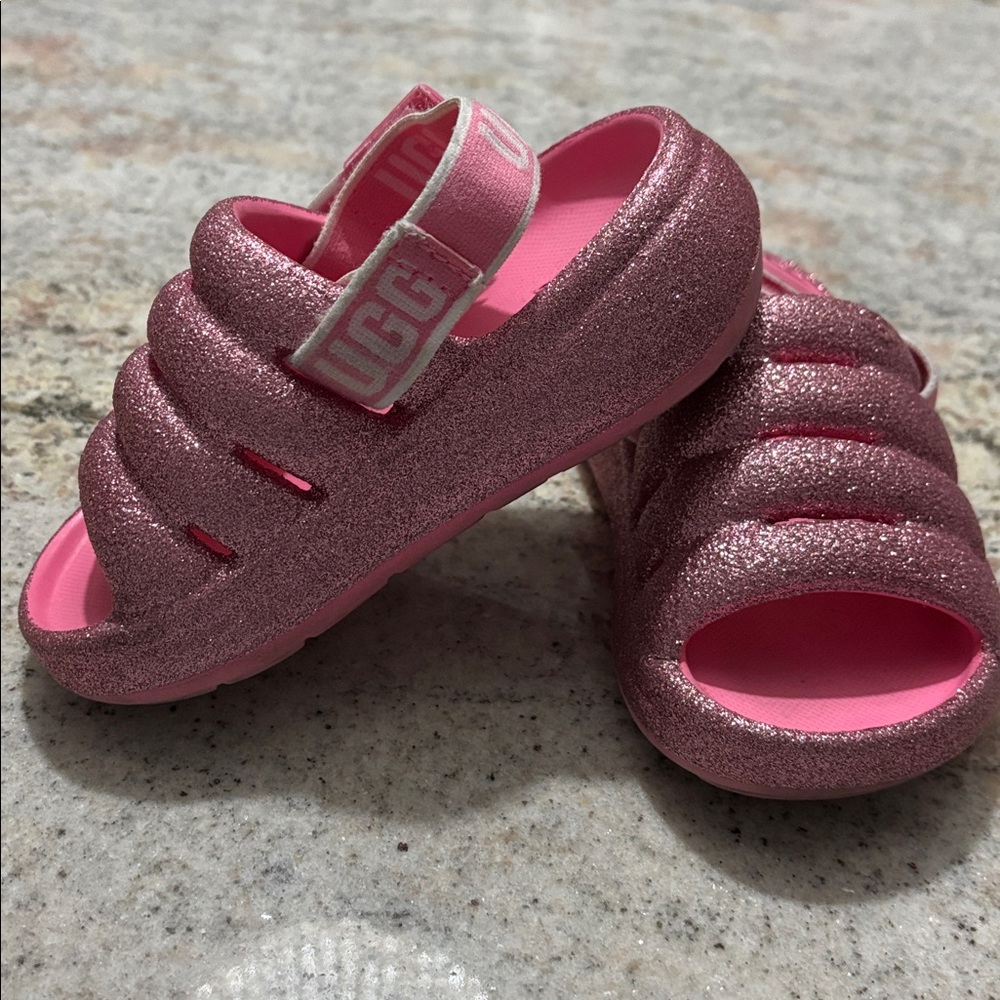 UGG Sparkly Pink Sport Yeah Sandals